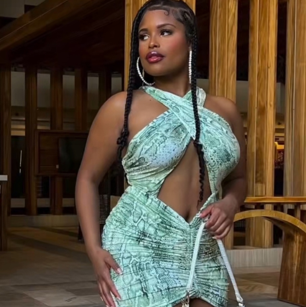 Snakeprint Bodycon Dress